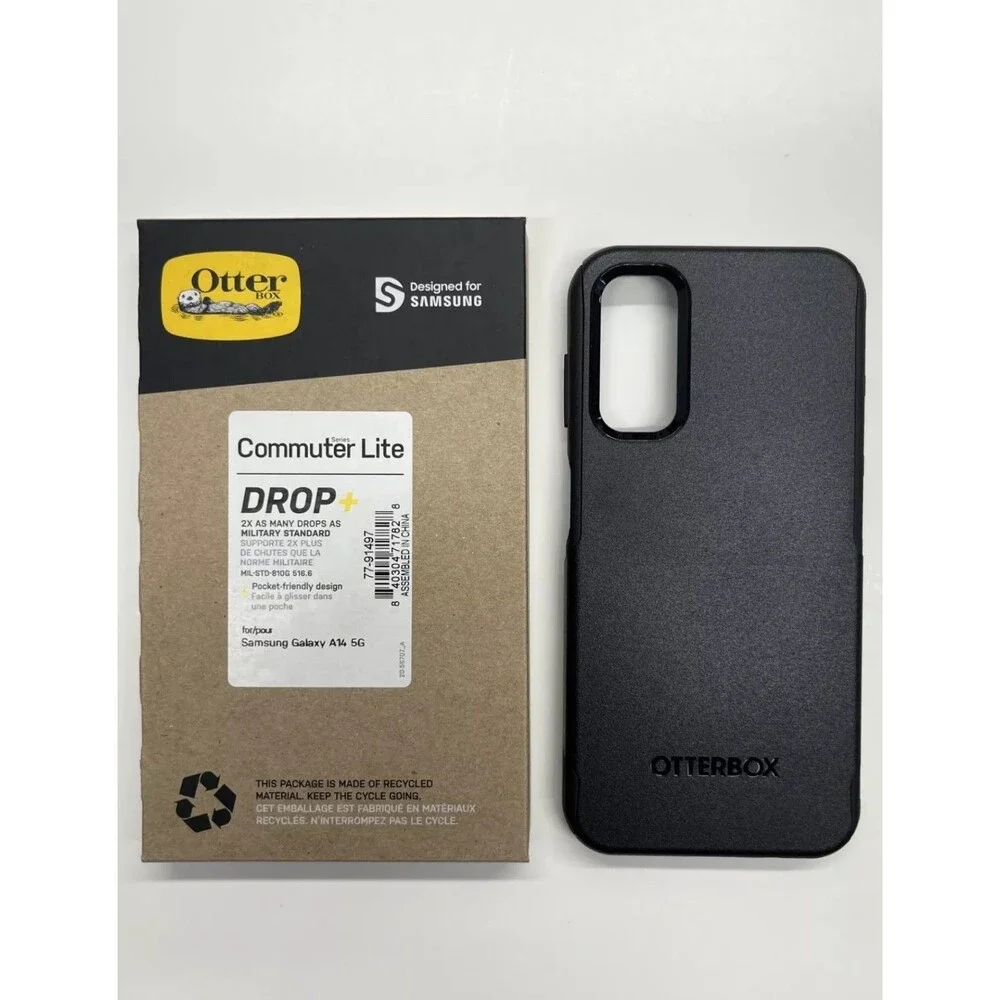 OtterBox Samsung Galaxy A14 5G Commuter Series Lite Case - Black, Slim & Tough,